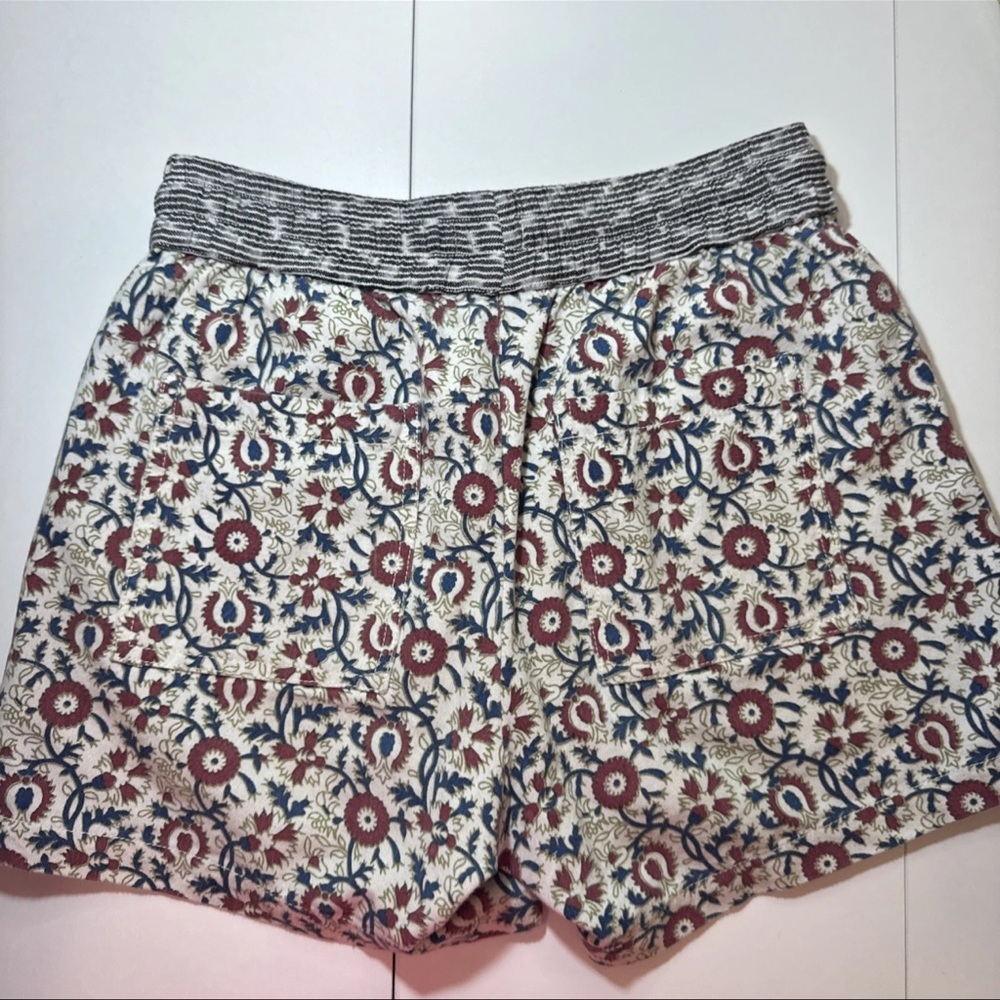 Dylan Shorts Elastic Waist Drawstring 100% Cotton Women XS Floral